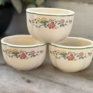 Vintage RESTAURANT WARE Syracuse China 3 Small Diner Custard Cups